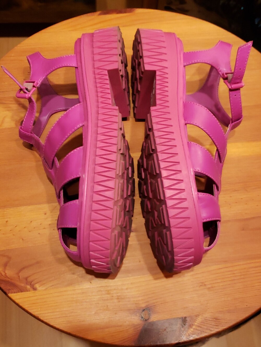Schutz Beatrix Nappa Leather Platform Fisherman Sandal Size 9.5 - Picture 4 of 6